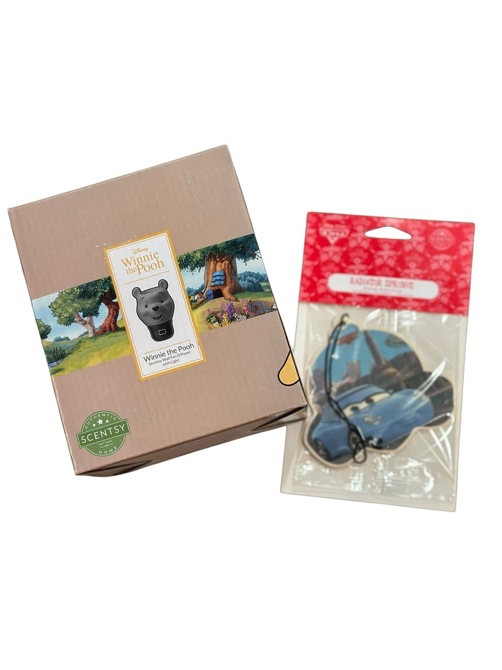 NIB Scentsy Winnie The Pooh Plug In Wall Fan Diffuser Light Scent Circle Bundle